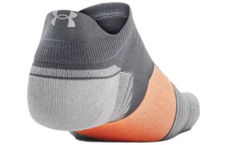 Under Armour Run No Show Tab Socks 2-Pack 'Grey Orange' 1329363-012 sold by KicksCrew