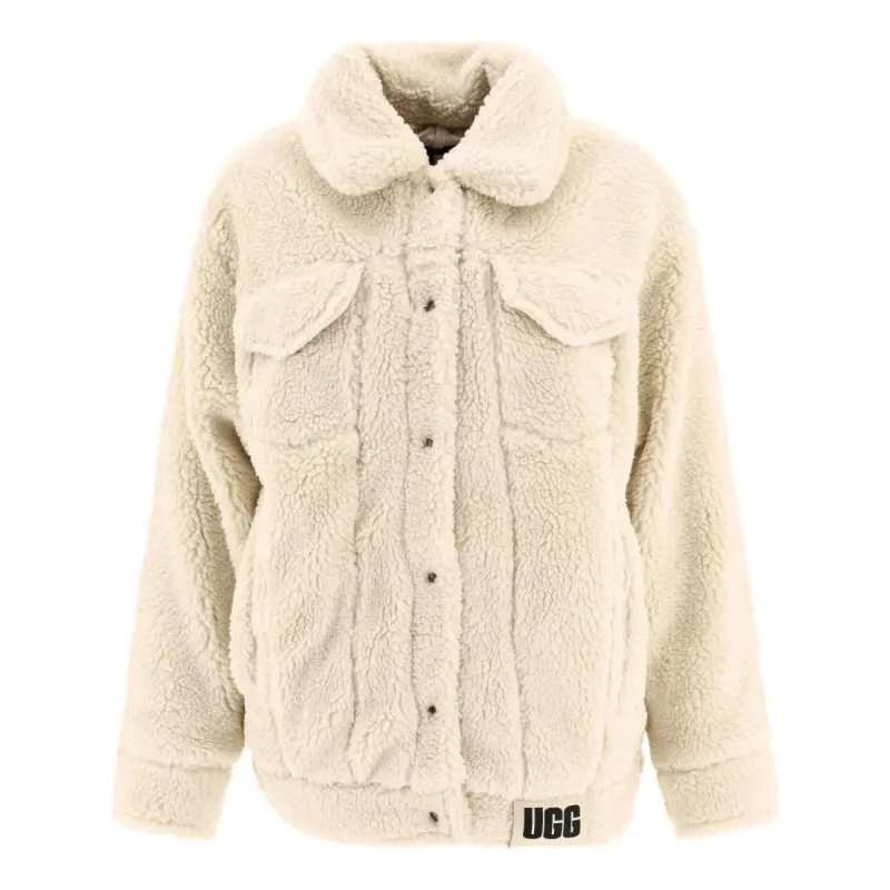 (WMNS) UGG Frankie Sherpa Trucker Jacket 'Beige' 1113951-NLI sold by KicksCrew