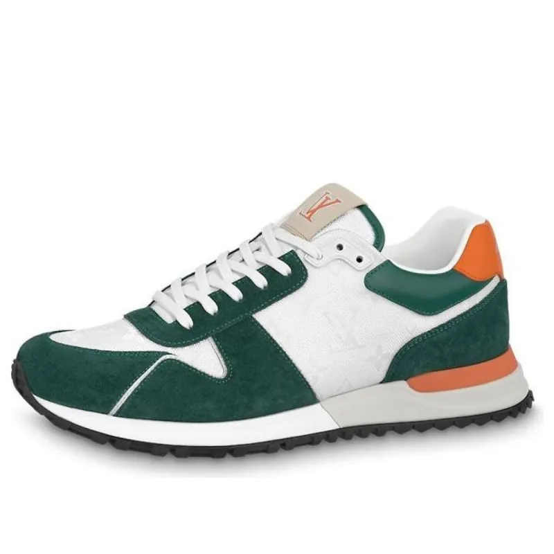 LOUIS VUITTON Run Away Sneakers 'White Green Orange' 1ABMEN sold by KicksCrew