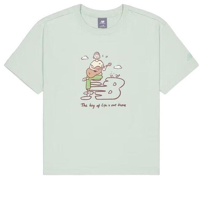 (WMNS) New Balance x PK Illustration T-shirt 'Light Blue' NEE26092-MT sold by KicksCrew
