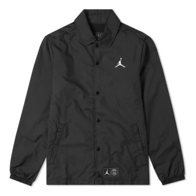 Air Jordan Coach Jacket x Paris SaintGermain 'Black White' BQ4213-010 sold by KicksCrew