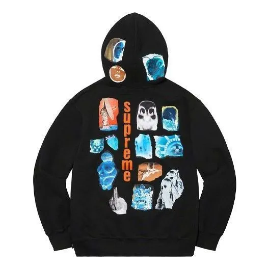Supreme Invert Hooded Sweatshirt 'Black Orange Blue White' SUP-SS21-664 sold by KicksCrew product image thumbnail 2