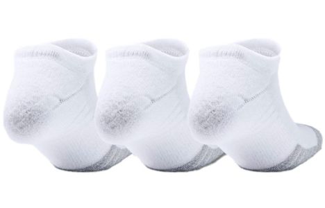 Under Armour HeatGear No Show Socks 3-Pack 'White' 1346755-100 sold by KicksCrew