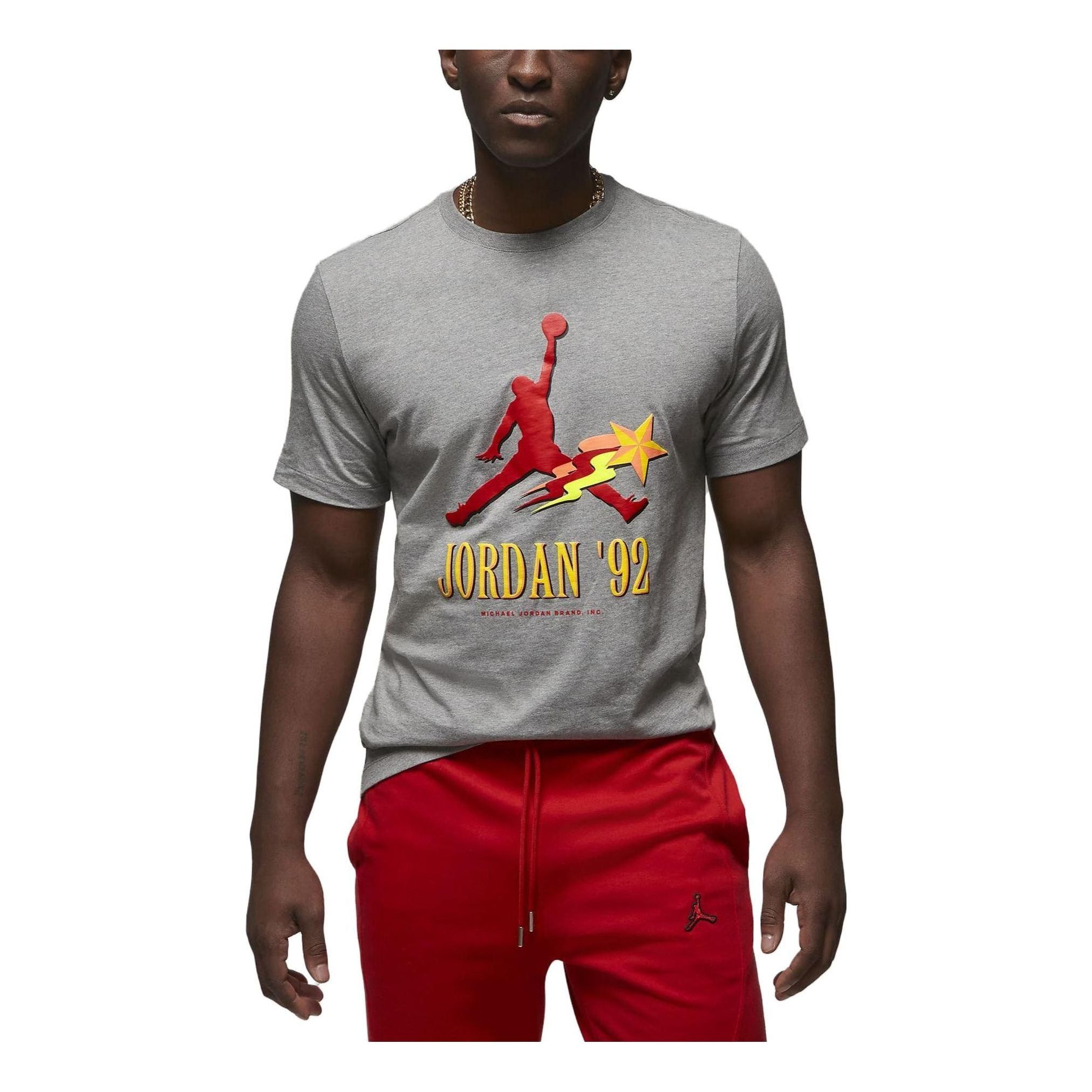 Air Jordan 92 Logo T-Shirt 'Dark Grey' DV1431-091 sold by KicksCrew