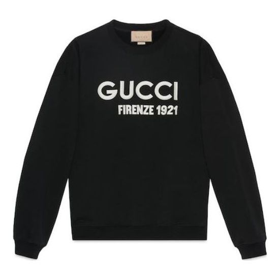 (WMNS) GUCCI Cotton Sweatshirt with Embroidery 'Black' 756354-XJF0S-1043 sold by KicksCrew