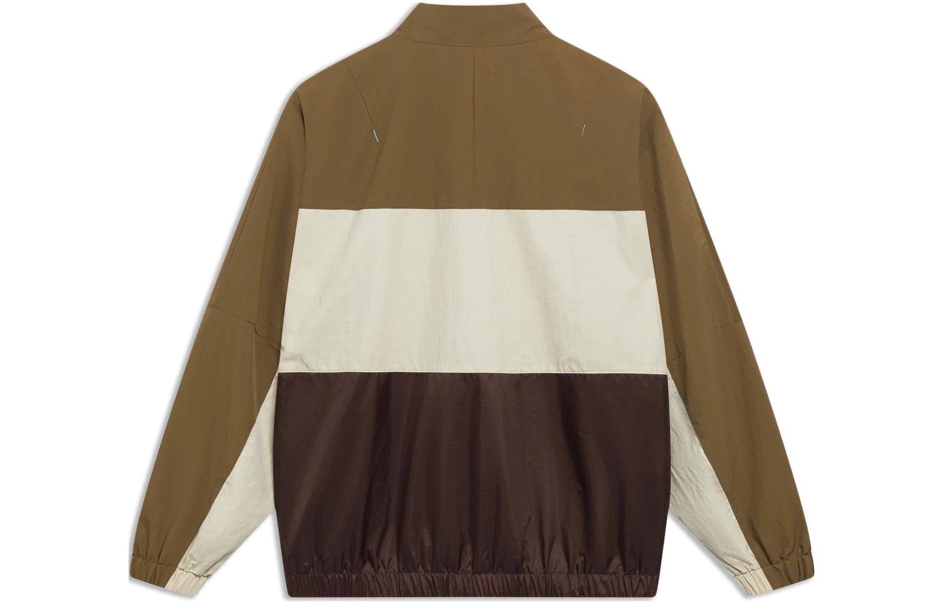 Li-Ning BadFive Logo Color Block Jacket 'Khaki Brown' AFDT061-4 sold by KicksCrew product image thumbnail 2