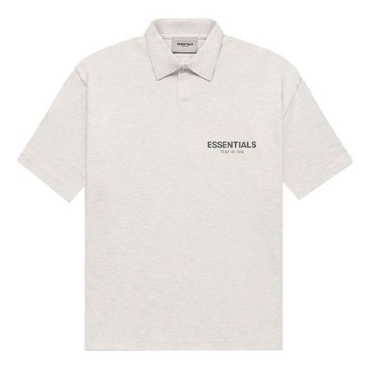 Fear of God Essentials FW21 Polo Shirt 'Light Heather Oatmeal' FOG-FW21-594 sold by KicksCrew