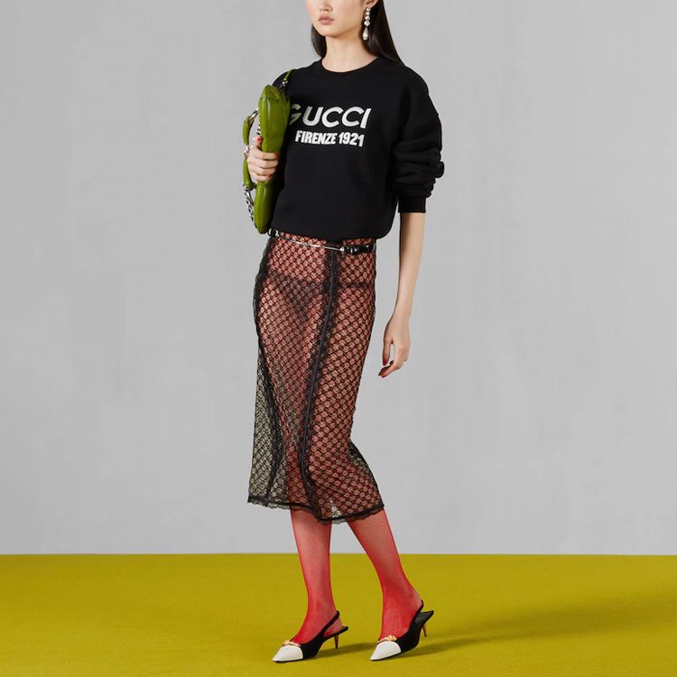 (WMNS) GUCCI Cotton Sweatshirt with Embroidery 'Black' 756354-XJF0S-1043 sold by KicksCrew product image thumbnail 2