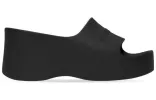 (WMNS) Balenciaga Chunky Wedge Sandals 'Black Rubber' 737923W1S891000 sold by KicksCrew