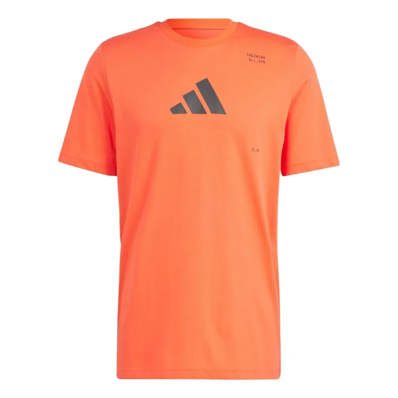 adidas Aeroready All-Gym Category Graphic T-shirt Asia Sizing 'Orange' IS7090 sold by KicksCrew