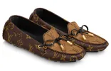 (WMNS) LOUIS VUITTON Gloria Flat Loafers 'Brown Monogram with Black' 1ABV2A sold by KicksCrew