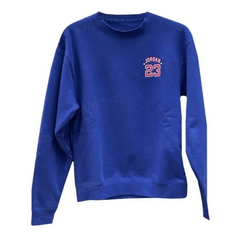 Air Jordan Fleece Crew Sweatshirt 'Blue' DR6421-455 sold by KicksCrew