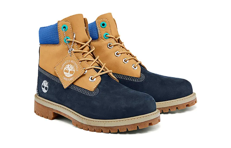 (GS) Timberland Premium 6 Inch Waterproof Boots 'Wheat Blue Navy' A2F3U sold by KicksCrew product image thumbnail 4