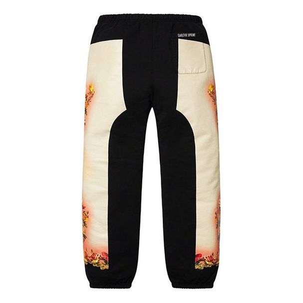 Supreme x Jean Paul Gaultier Floral Print Sweatpants 'White Black Yellow' SUP-SS19-792 sold by KicksCrew product image thumbnail 2