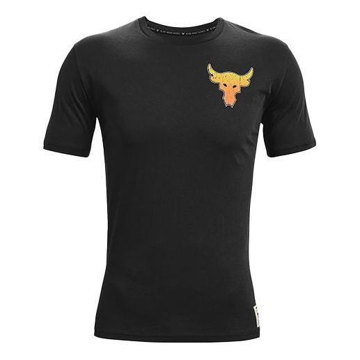 Under Armour Project Rock Iron Tour T-Shirt 'Black Yellow' 1363559-001 sold by KicksCrew