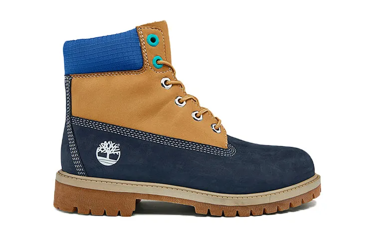 (GS) Timberland Premium 6 Inch Waterproof Boots 'Wheat Blue Navy' A2F3U sold by KicksCrew product image thumbnail 2