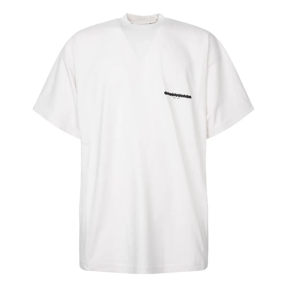 Balenciaga Strike 1917 Oversized T-shirt 'White' 694576TMVJ69800 sold by KicksCrew