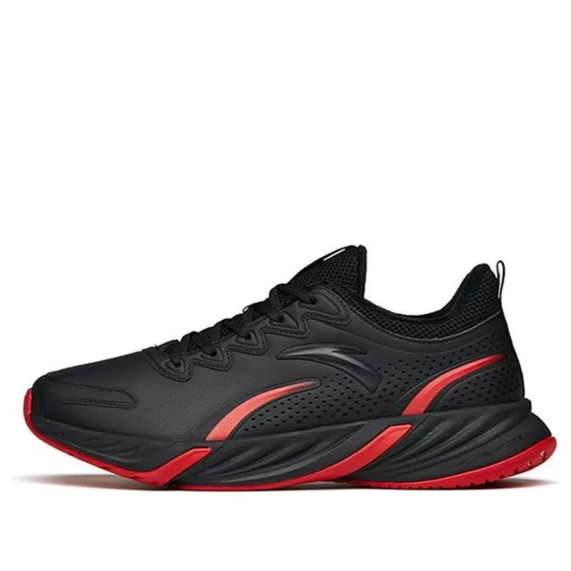 ANTA Running Series Sneakers Fleeced 'Black Red' 112145523-10 sold by KicksCrew