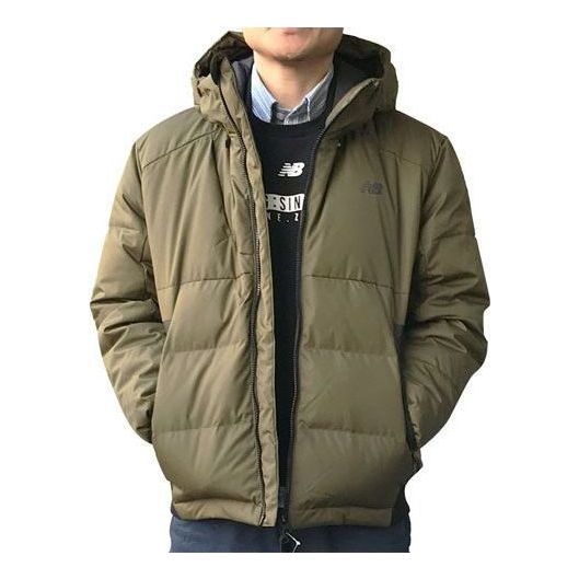 New Balance Heavyweight Puffer Hooded Jacket 'Olive Green' NP74T021-KH sold by KicksCrew