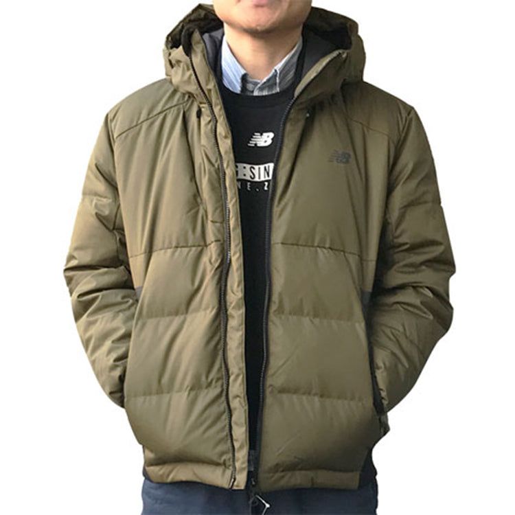 New Balance Heavyweight Puffer Hooded Jacket 'Olive Green' NP74T021-KH sold by KicksCrew product image thumbnail 3