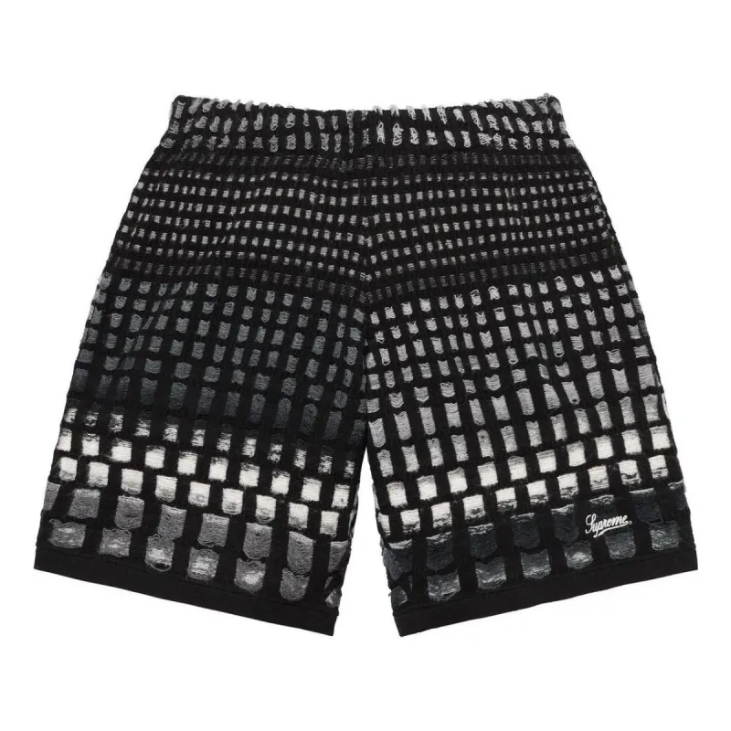 Supreme SS23 Week12 Gradient Grid Knit Shorts 'Black' SUP-SS23-219 sold by KicksCrew