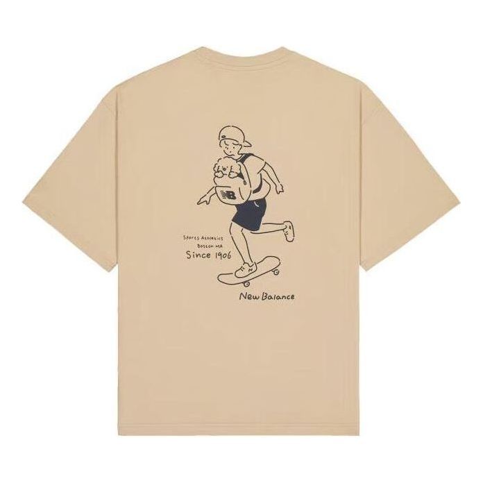 New Balance Wordmark Logo Skate Graphic T-Shirt 'Incense' AMT42338-INC sold by KicksCrew