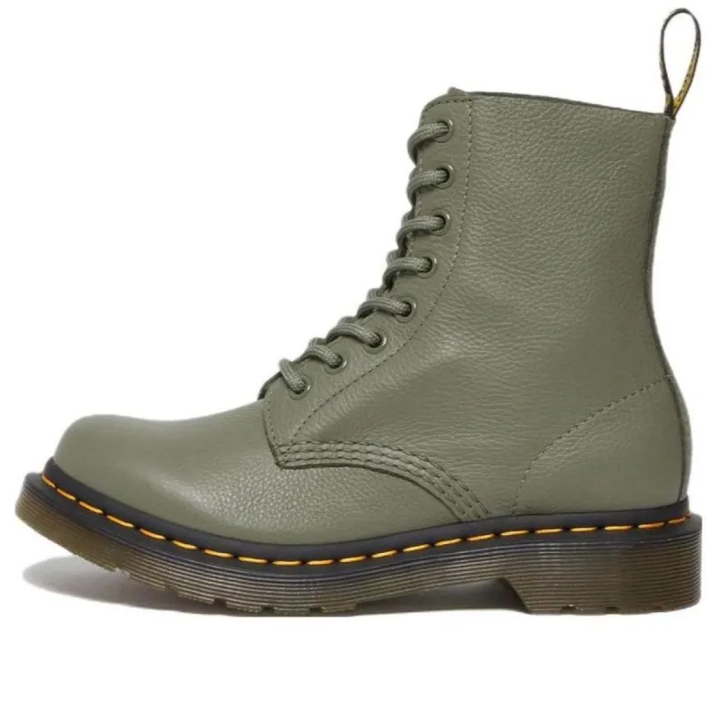 (WMNS) Dr. Martens 1460 Pascal Virginia Leather Boots 'Khaki Green' 27641384 sold by KicksCrew