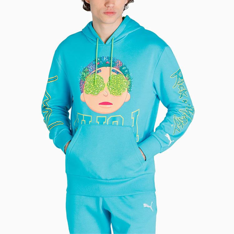 Puma X Rick And Morty Basketball Hoodie 'Blue' 535438-01 sold by KicksCrew product image thumbnail 3