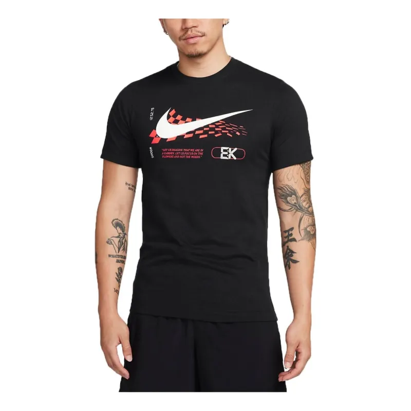 Nike Dri-FIT Graphic Running T-shirt Asia Sizing 'Black' FJ2359-010 sold by KicksCrew