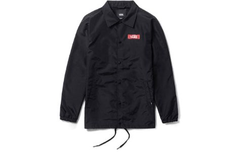 Vans Box Logo Coach Jacket 'Black Red' VN0A3DGBBLK sold by KicksCrew