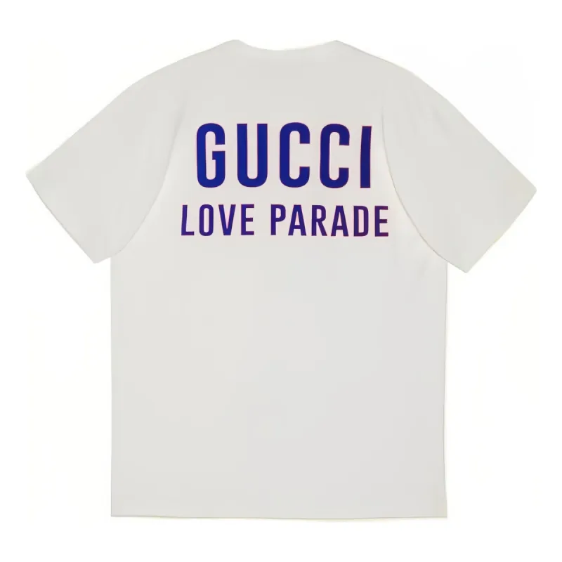 GUCCI SS22 Love Parade Logo Tee 'White Purple' 548334-XJEQF-9750 sold by KicksCrew