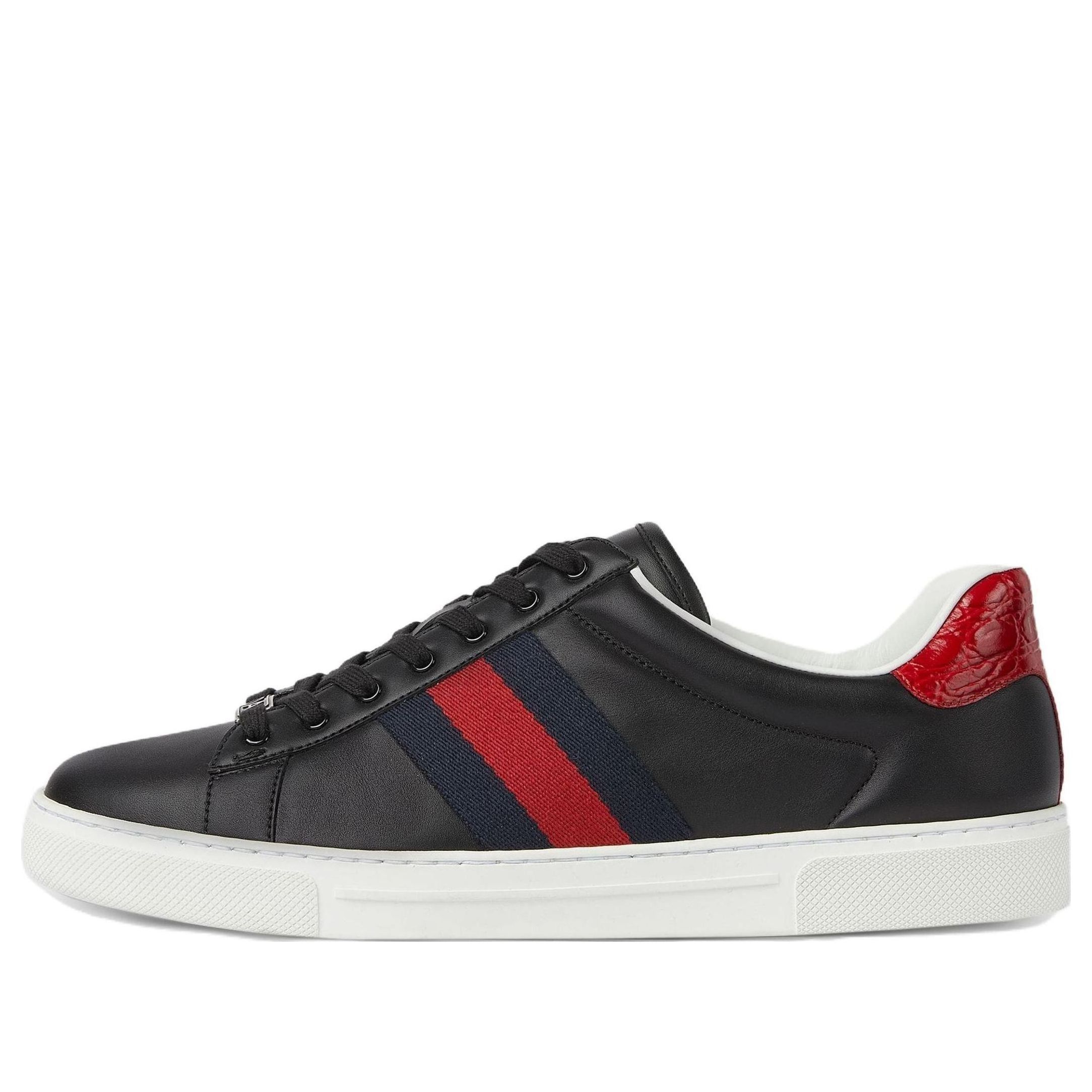 Gucci Ace Low-Top Sneakers 'Black Red' 757892-AACAG-1096 sold by KicksCrew