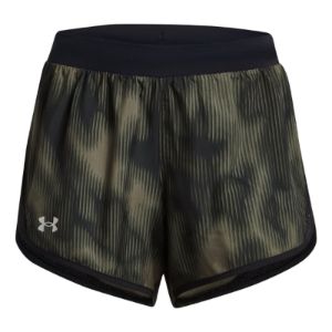 (WMNS) Under Armour Fly-By 2.0 Printed Shorts 'Black Green' 1350198-021 sold by KicksCrew