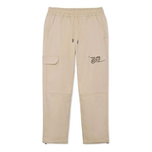 Li-Ning Wade x DFT Fleeced Straight Pants 'Khaki' AKXR589-2 sold by KicksCrew
