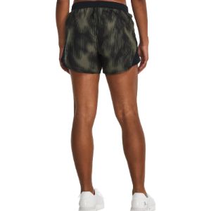 (WMNS) Under Armour Fly-By 2.0 Printed Shorts 'Black Green' 1350198-021 sold by KicksCrew
