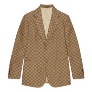 Gucci GG Supreme Linen Formal Jacket 'Beige Ebony' 742607-ZAM7G-2580 sold by KicksCrew
