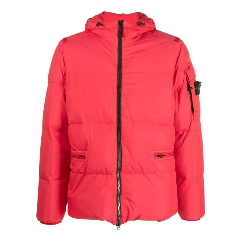 STONE ISLAND Crinkle Reps Down Jacket 'Red' 771540223-V0010 sold by KicksCrew