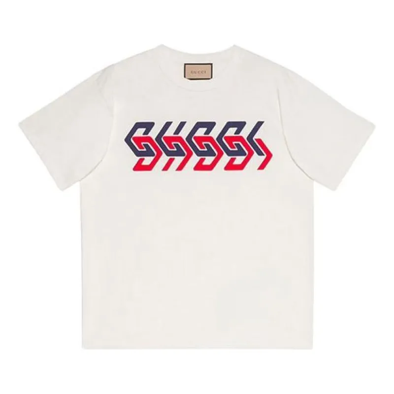GUCCI Cotton jersey T-shirt with Gucci mirror print 'Ivory' 616036-XJDV9-9275 sold by KicksCrew