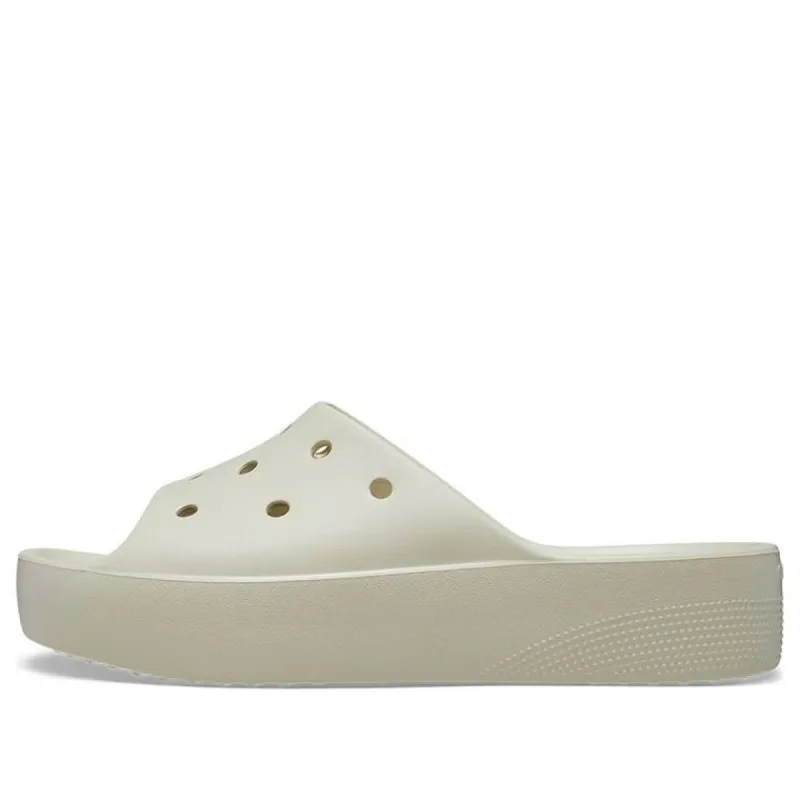 Crocs Classic Platform Slide 'Bone' 208180-2Y2 sold by KicksCrew