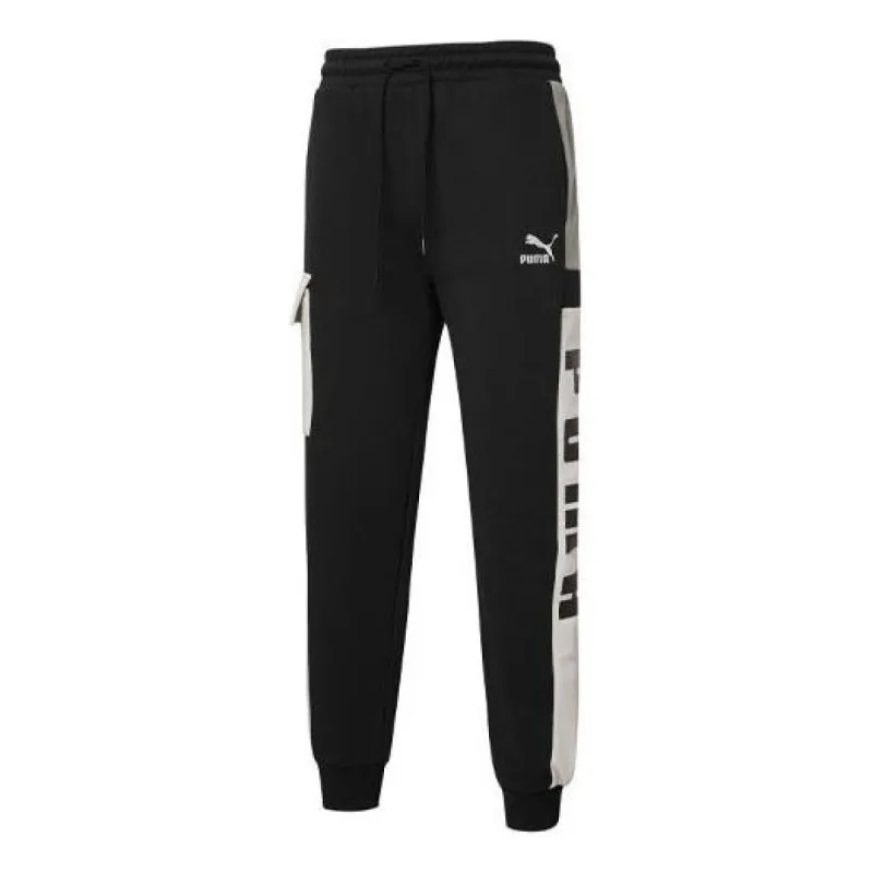 Puma Logo Retro Cargo Pants 'Black' 535067-01 sold by KicksCrew