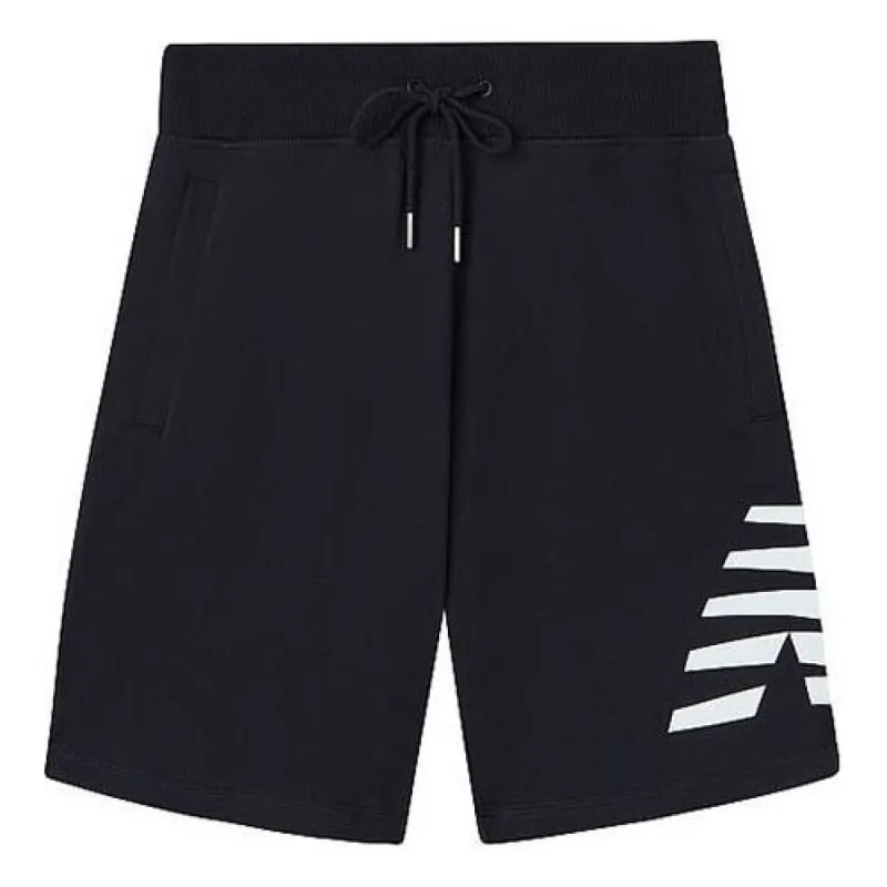 New Balance Logo Print Sportswear Shorts 'Black White' AMS01915-BK sold by KicksCrew