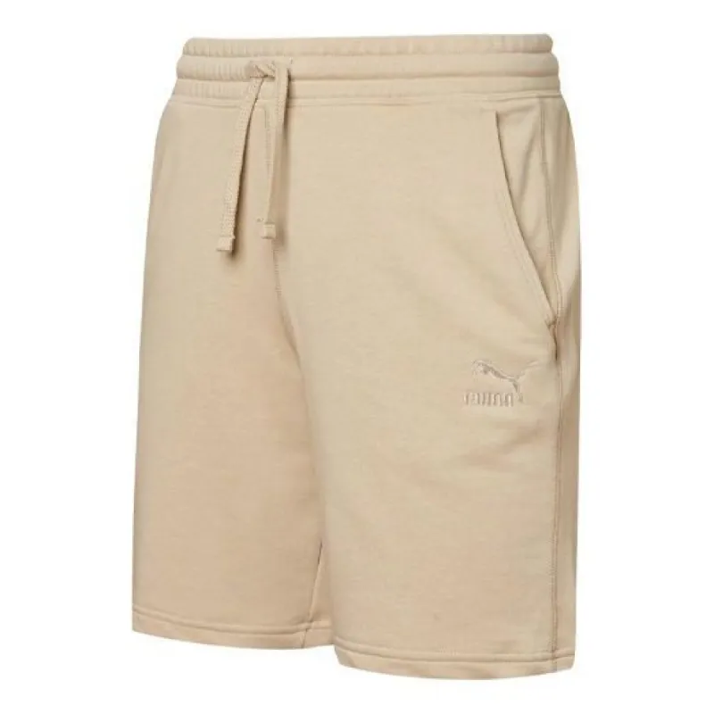 Puma Logo Shorts 'Beige' 532698-79 sold by KicksCrew