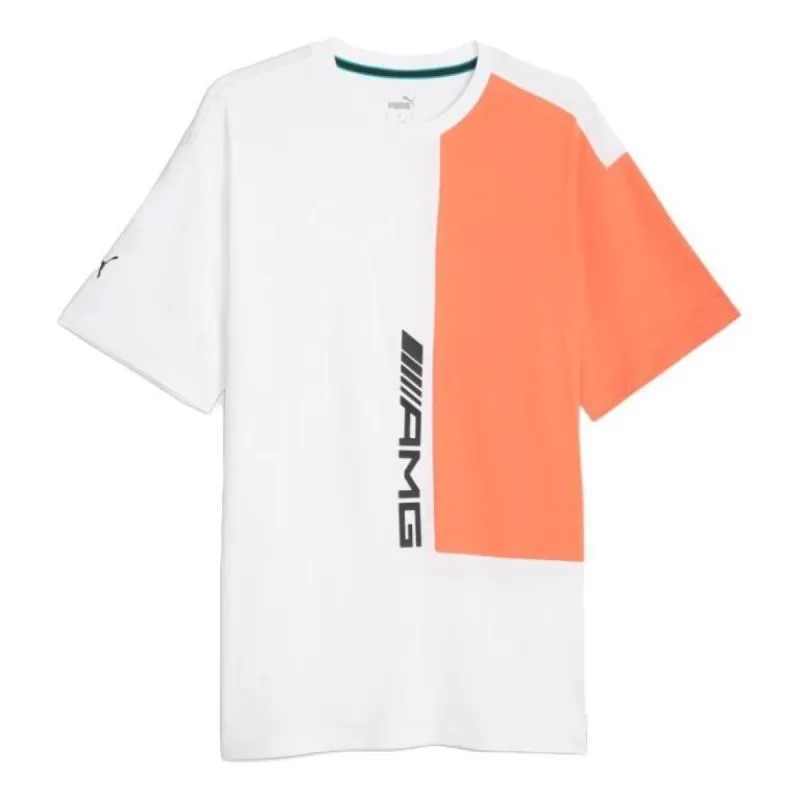 Puma Mercedes-AMG Statement Tee 'White Orange' 621191-03 sold by KicksCrew