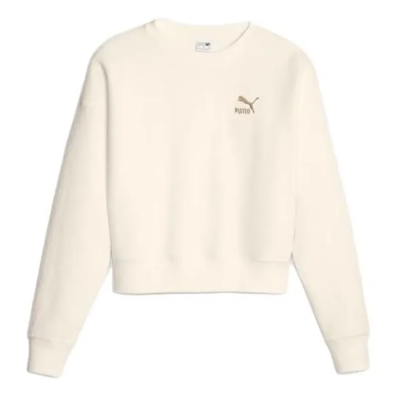 (WMNS) Puma Classics Fleece Sweatshirt 'Beige' 621413-99 sold by KicksCrew