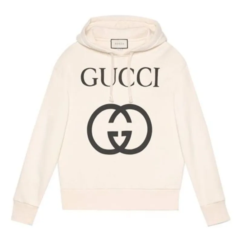 GUCCI Hooded sweatshirt with Interlocking G 'off-white' 475374-X3Q25-9524 sold by KicksCrew