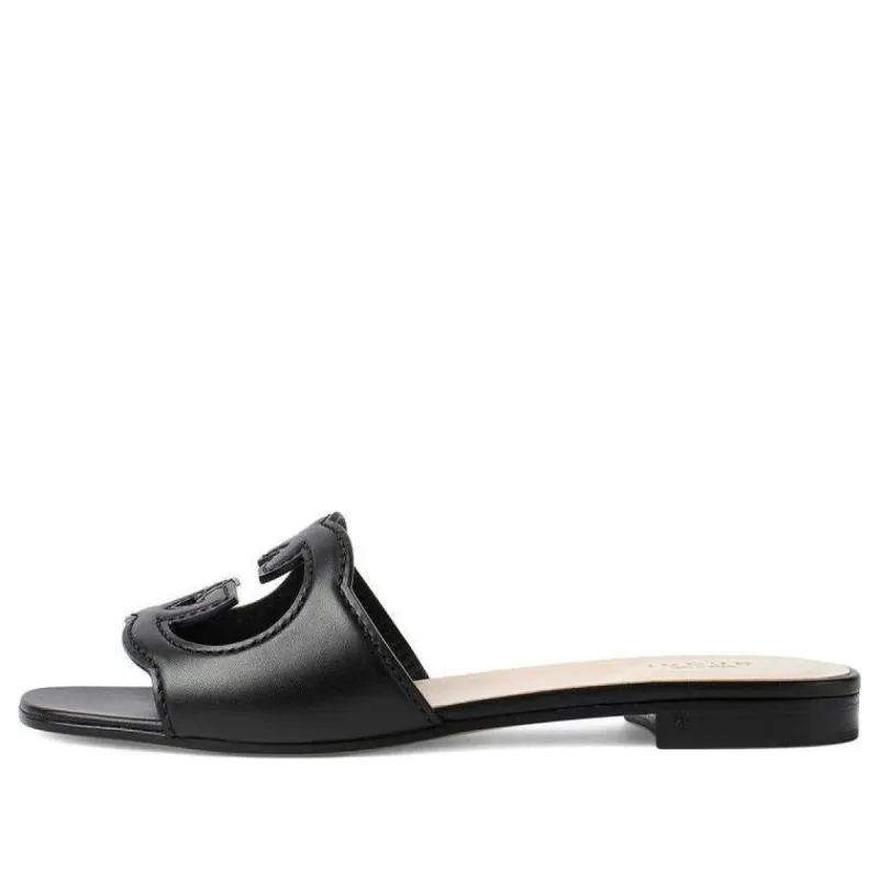 GUCCI｜SANDALS (723627 US000 1000) Gucci Cut-Out Detailed Interlocking G Sandals 'Black' 723627