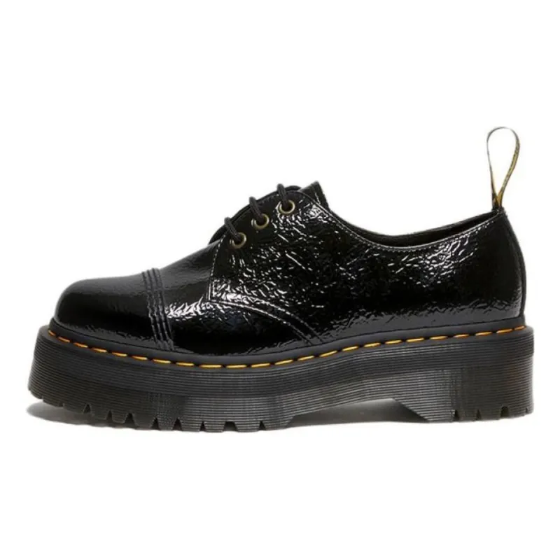 Dr. Martens 1461 Distressed Patent Leather Platform Shoes 'Black' 27716001 sold by KicksCrew