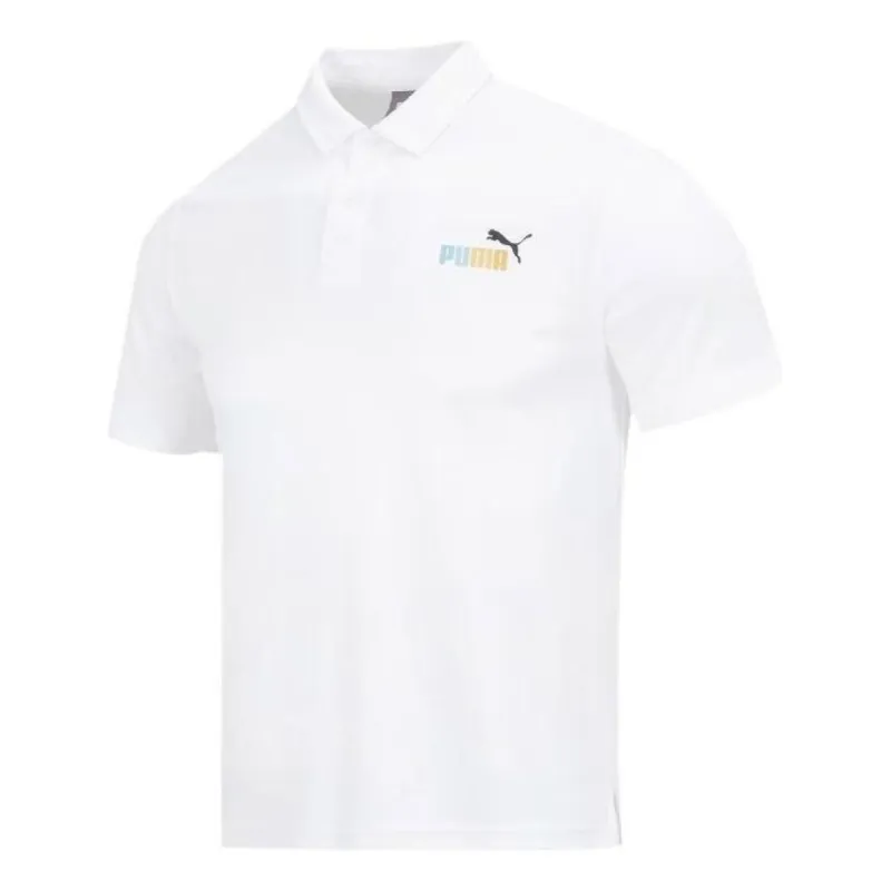 PUMA Graphic Logo Polo Shirt 'White' 678011-02 sold by KicksCrew