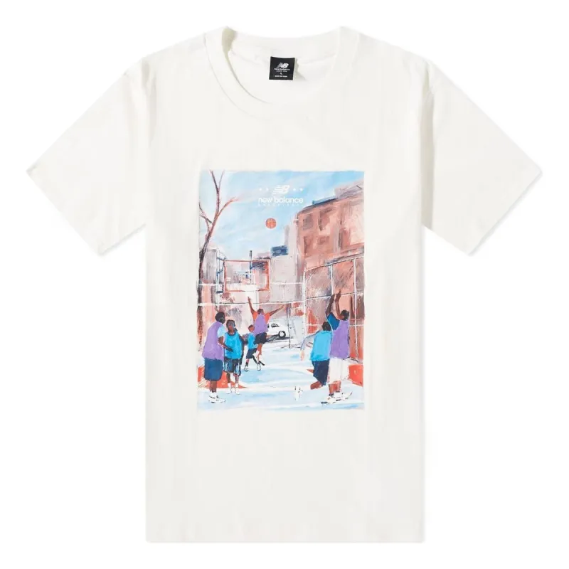 New Balance Hoops Graphic Cotton Jersey Short Sleeve T-shirt 'Sea Salt' MT31583-SST sold by KicksCrew