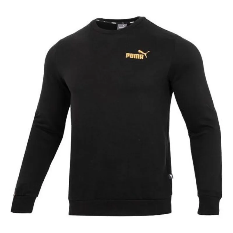 PUMA Ess Metallic Logo Sweater 'Black' 674346-01 sold by KicksCrew